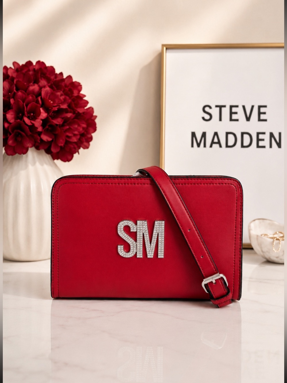 NWT Steve Madden BTILT2 Crossbody Bag - Crimson Red